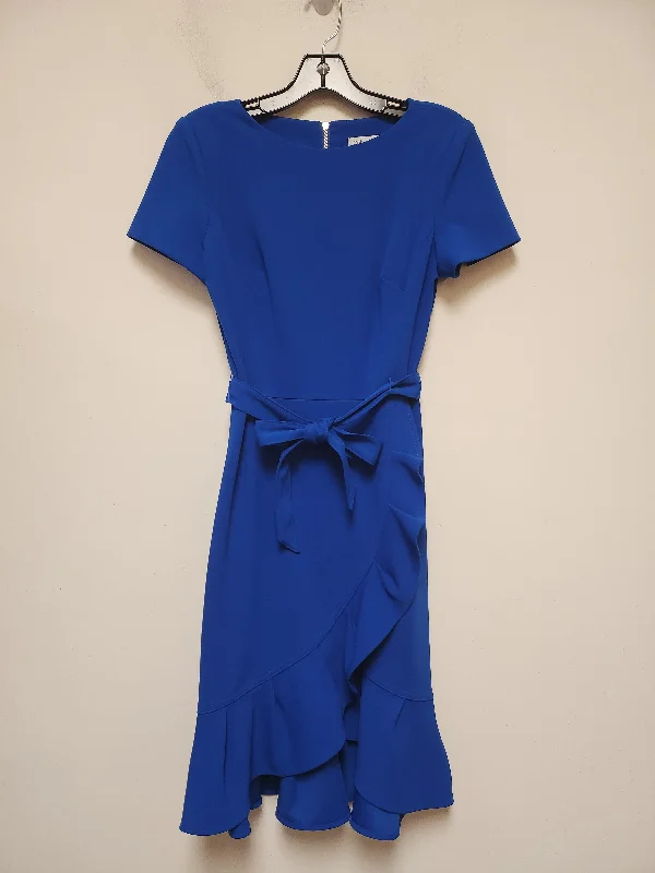 Dress Casual Midi By Calvin Klein In Blue, Size: S