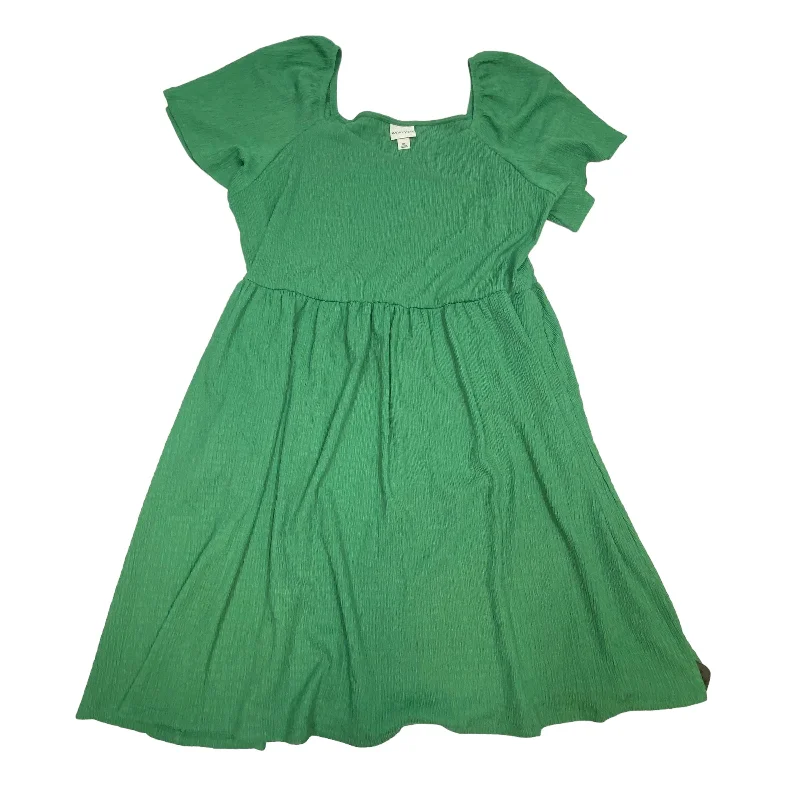 Dress Casual Short By Ava & Viv In Green, Size: 2x