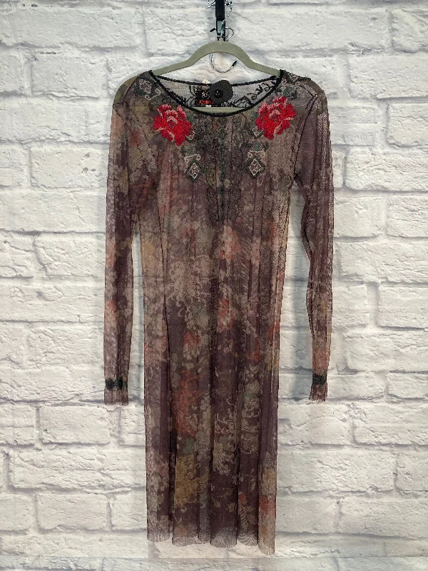 Dress Designer By Johnny Was In Brown & Green, Size: S