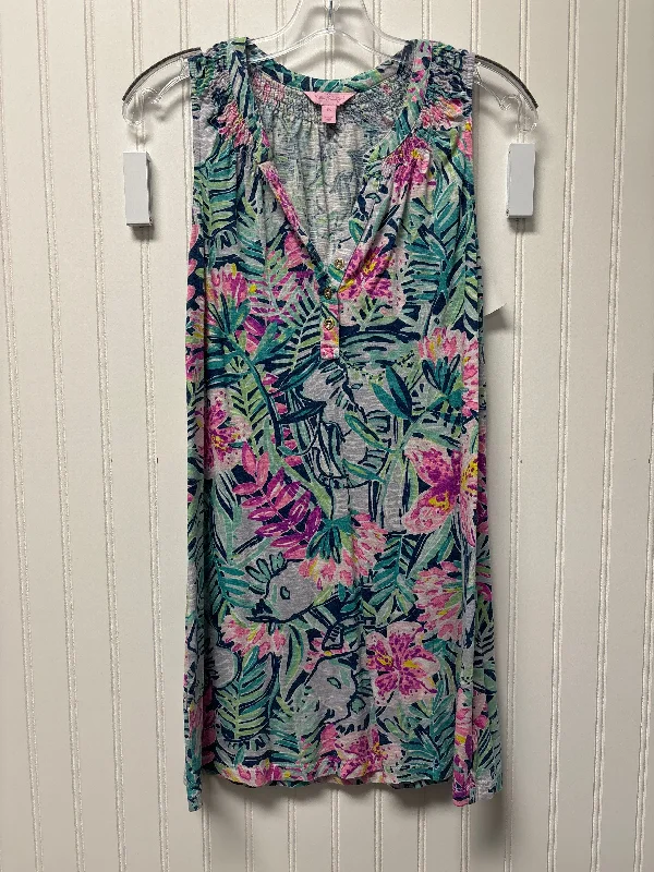 Dress Designer By Lilly Pulitzer In Blue & Green, Size: Xs