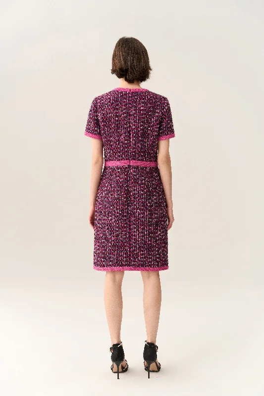 Fuchsia Lady Tweed Dress