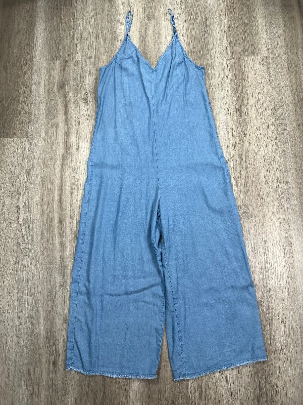 Jumpsuit By Zara In Blue Denim, Size: M