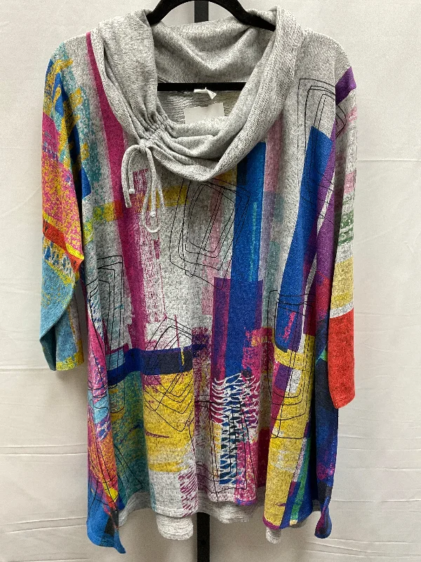 Top 3/4 Sleeve By Clothes Mentor In Multi-colored, Size: 1x