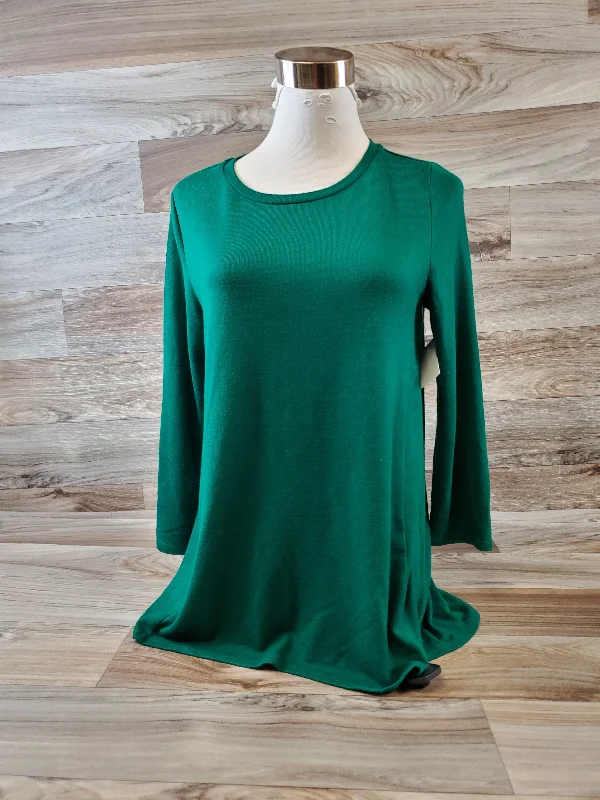 Top Long Sleeve Basic By Loft In Green, Size: S