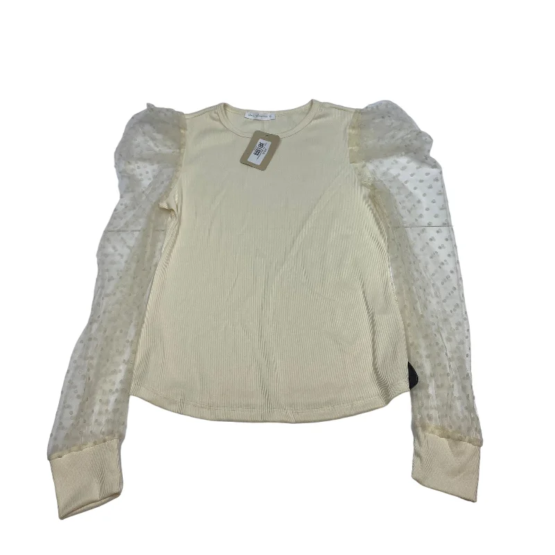 Top Long Sleeve By Ces Femme In Cream, Size: S