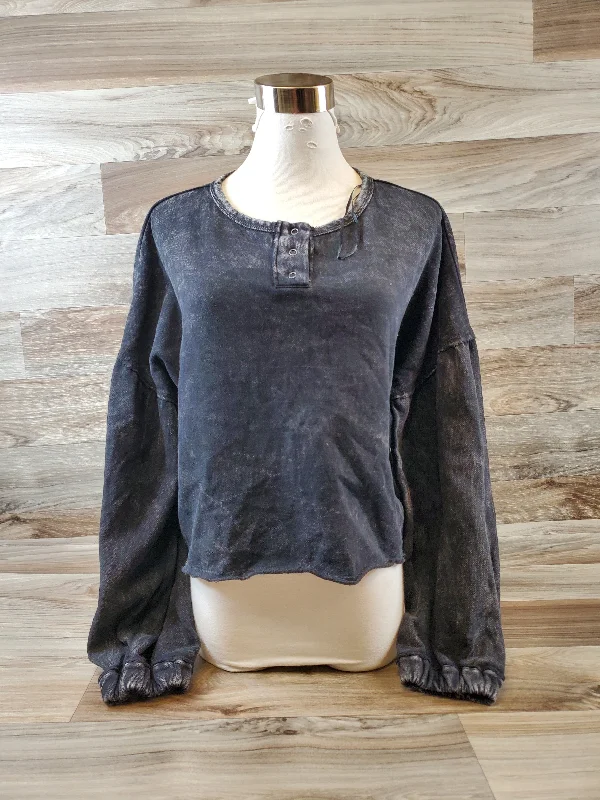 Top Long Sleeve By Hippie Rose In Black Denim, Size: S