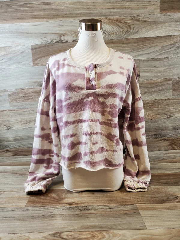 Top Long Sleeve By Hippie Rose In Tie Dye Print, Size: S