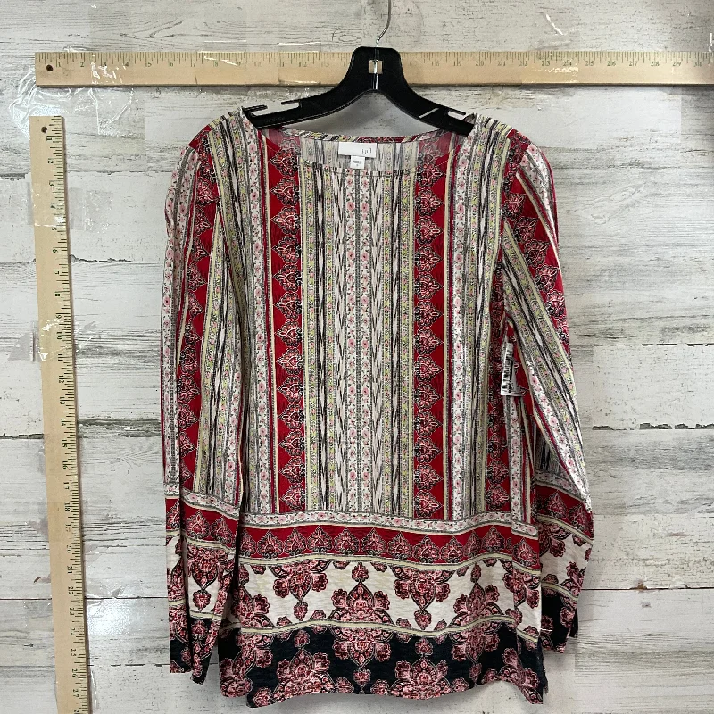 Top Long Sleeve By J. Jill In Red, Size: S