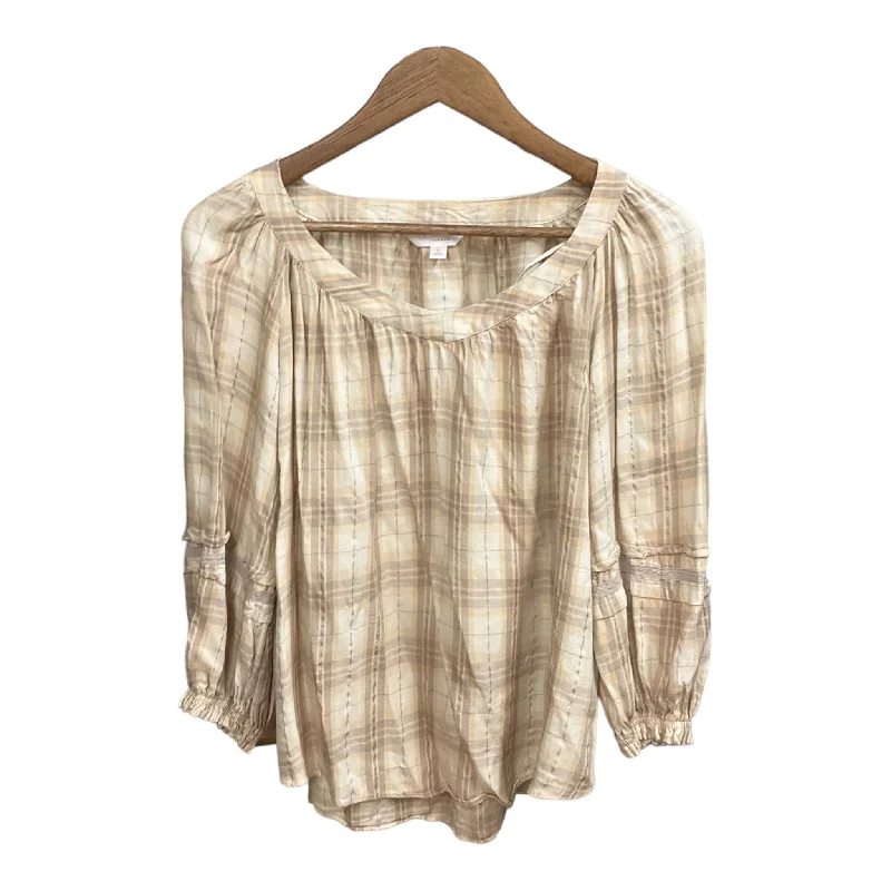 Top Long Sleeve By Lc Lauren Conrad In Beige, Size: S