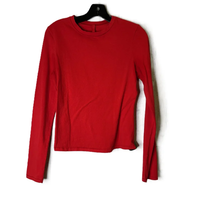 Top Long Sleeve By Skims In Red, Size: L