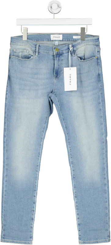 FRAME Blue Le Garcon Cropped Mid-rise Boyfriend Jeans Bnwt W27