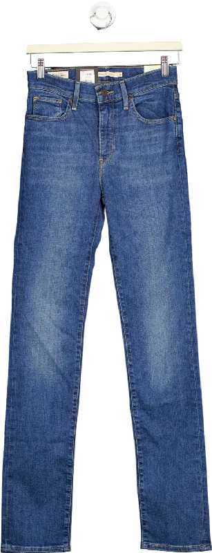 Levi's Blue 724 High Rise Slim Straight Jeans Size W26