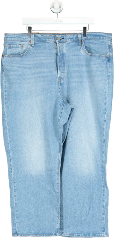 LEVI'S Mid Blue High Rise Ribcage Ankle Jeans UK 20