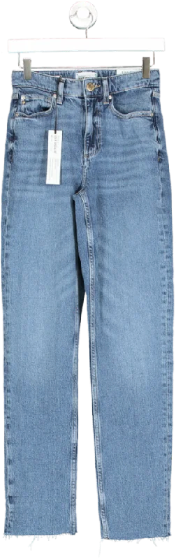 River Island Blue High Rise Straight Leg Jeans UK 6