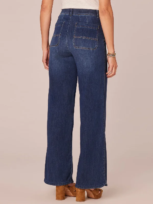 Democracy Ab Solution Skyrise Wide Leg Tulip Hem Jeans