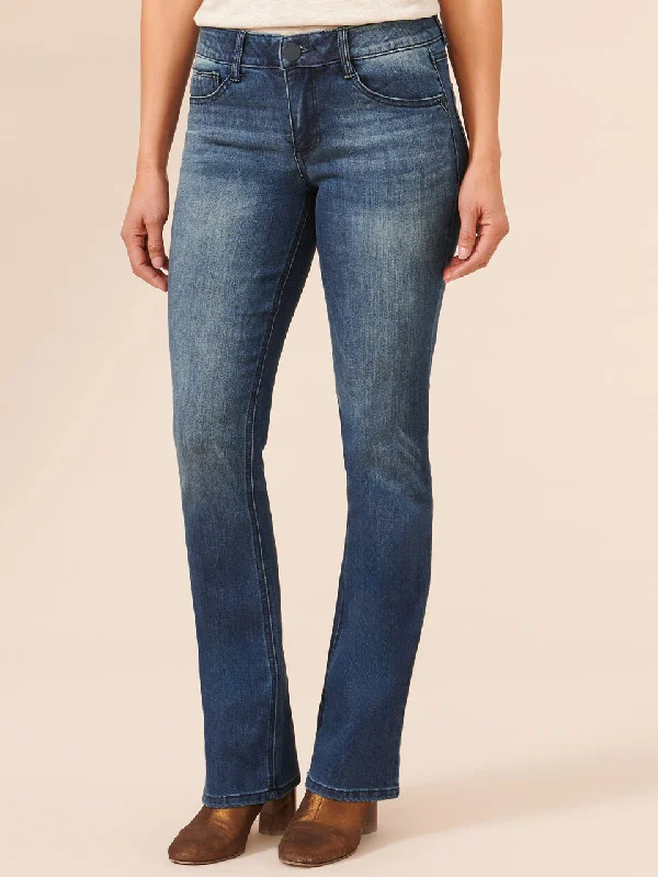 Democracy Blue Denim Ab Solution Itty Bitty Bootcut Jeans