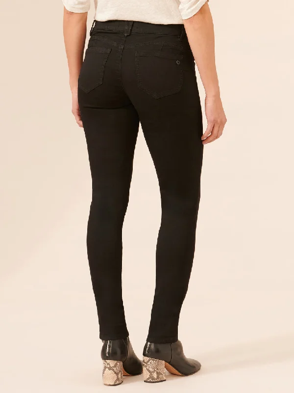 Democracy Mid Rise Black Stretch Ab Solution Booty Lift Jeggings