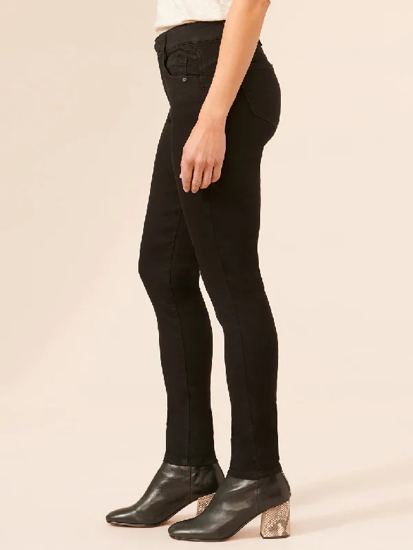 Democracy Mid Rise Black Stretch Ab Solution Booty Lift Jeggings