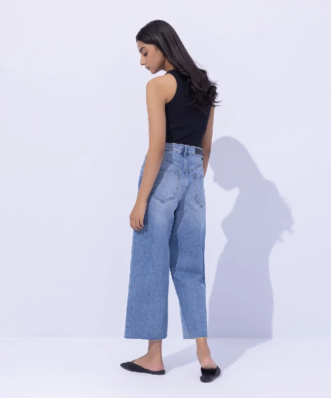 Cropped Wide Leg Jeans