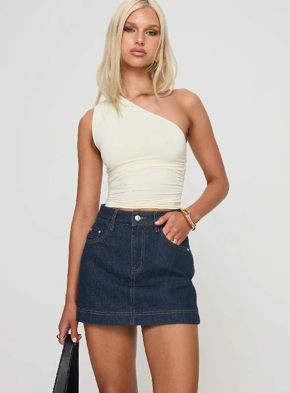 Heuston Denim Skort Dark Wash