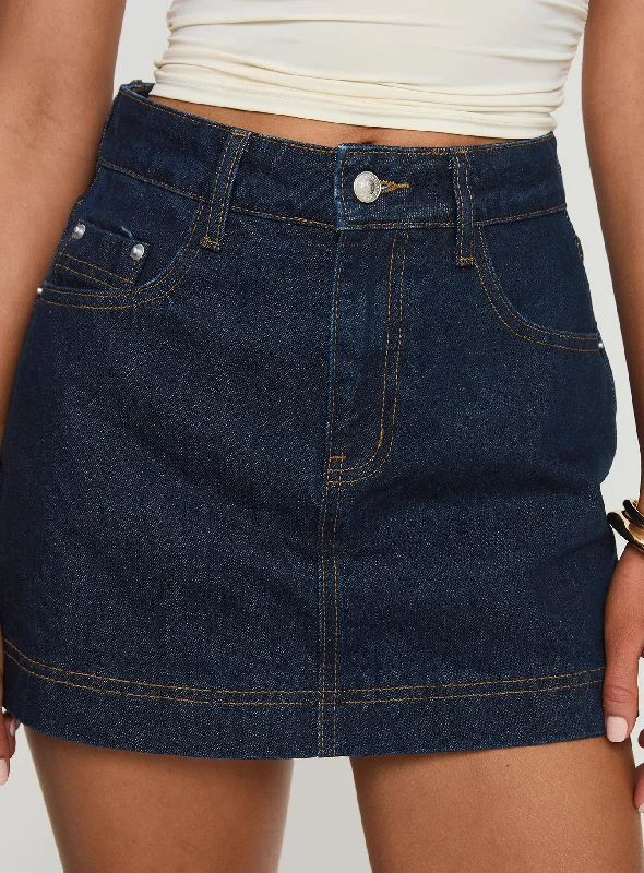 Heuston Denim Skort Dark Wash