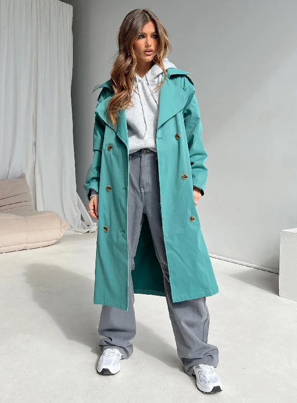 Jaycee Trench Coat Green