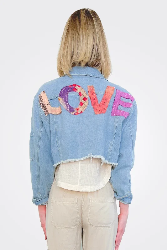 Love Crop Jacket - Denim