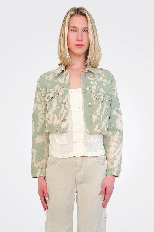 Love Crop Military Jacket - Olive