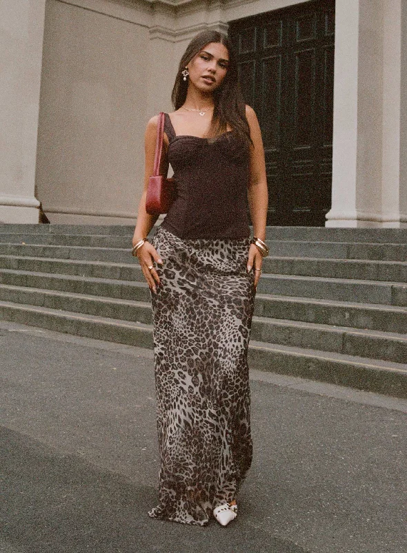 Manda Maxi Skirt Leopard