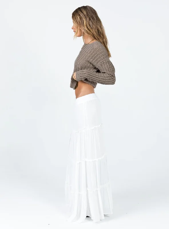 Miriah Maxi Skirt White Low Impact