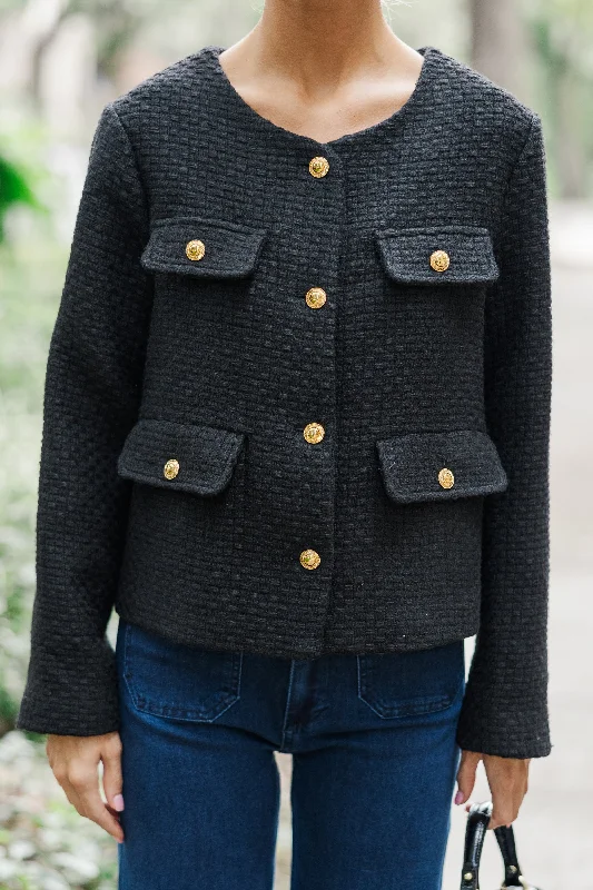 Next Level Black Tweed Jacket