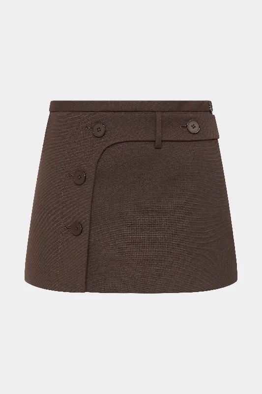 Sandrine Button Mini Skirt