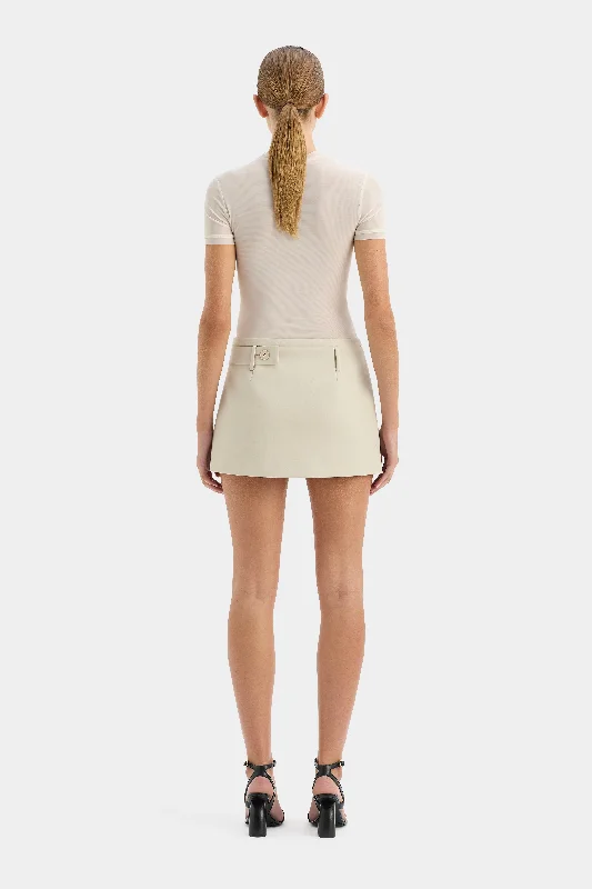 Sandrine Button Mini Skirt