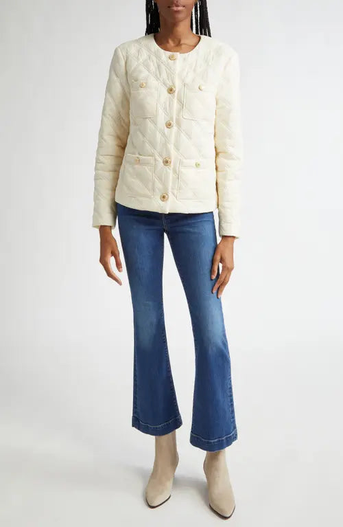 Shalia Quilted Jacket - Ivory