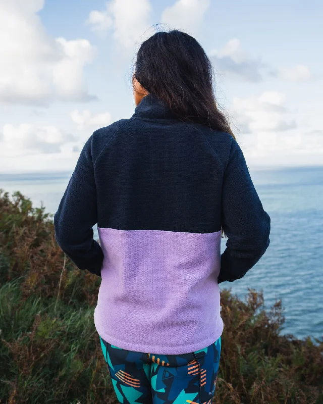 Women's Snowdrop Recycled Polartec® Fleece - Lilac/ Deep Navy