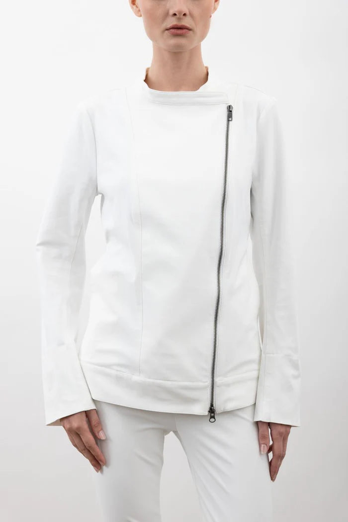 Veracruz Tech Stretch Moto Jacket - White