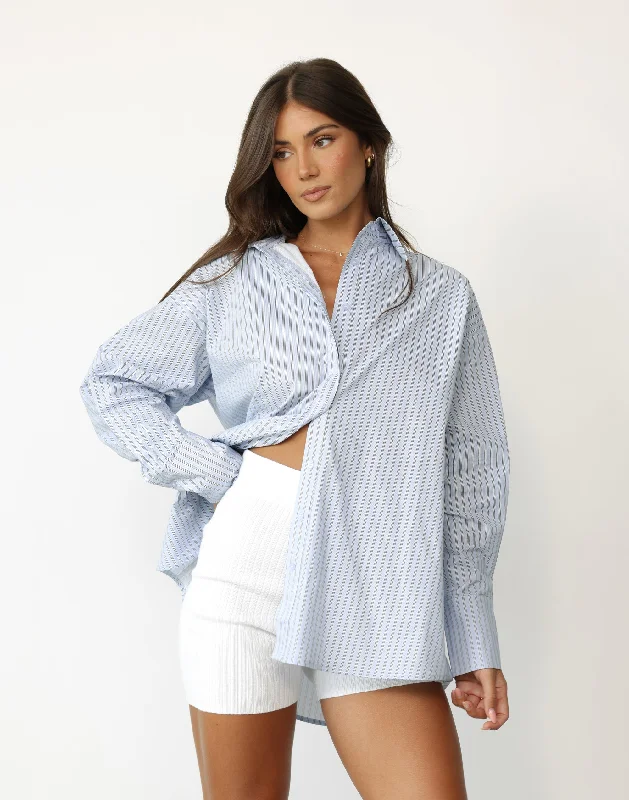 Boyfriend Shirt (Blue Stripe) - By Lioness