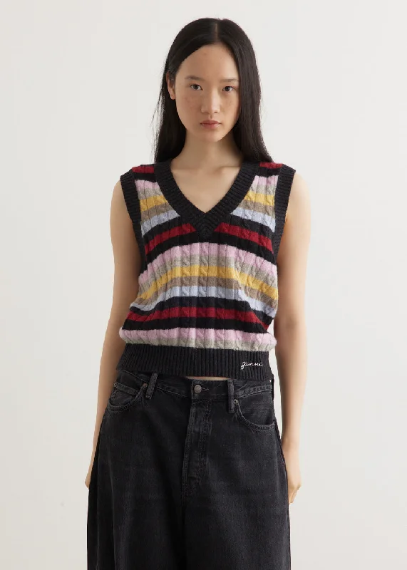 Logo Wool Mix Vest