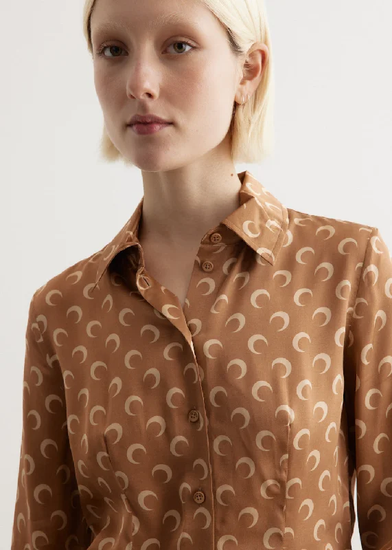 Moon Printed Flou Shirt