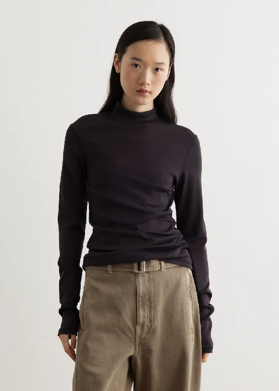 Rib Turtleneck Top