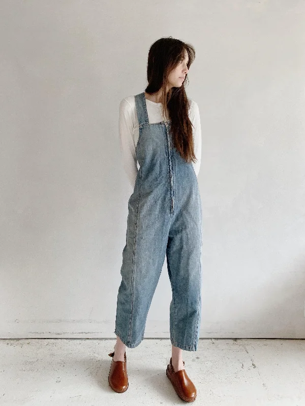 brock overall in washed 70's denim