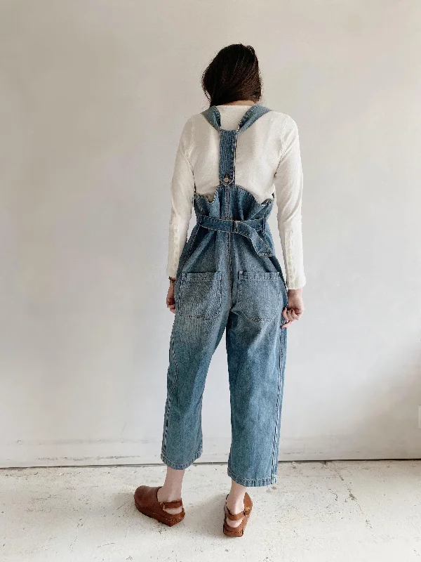 brock overall in washed 70's denim