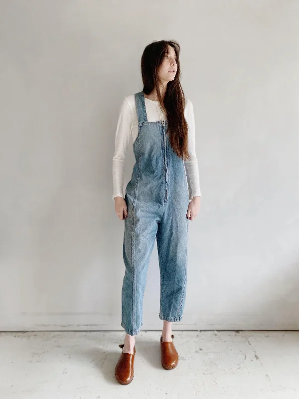 brock overall in washed 70's denim