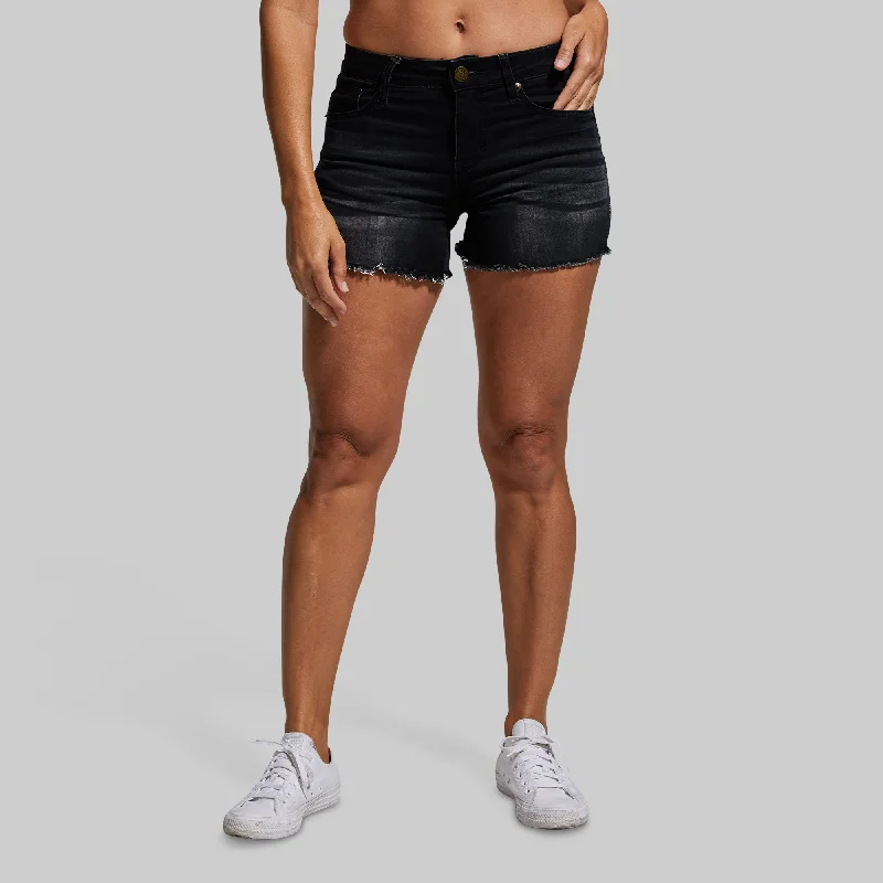 FLEX Stretchy Jean Short (Black Denim)