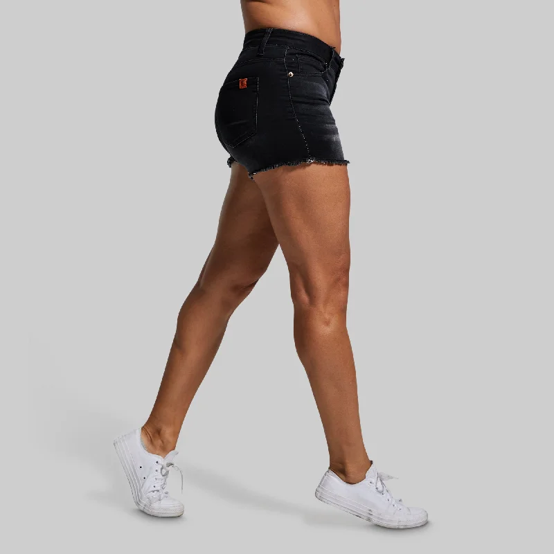 FLEX Stretchy Jean Short (Black Denim)