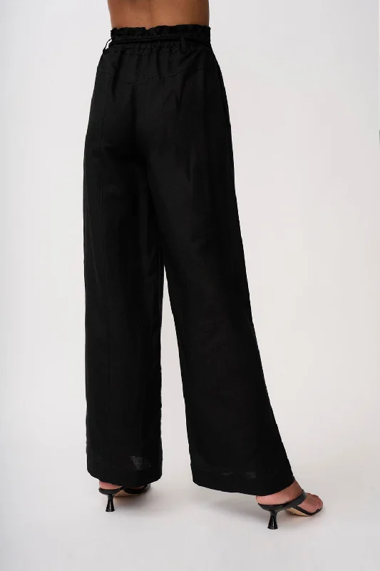 Malaya Linen Pant- Black