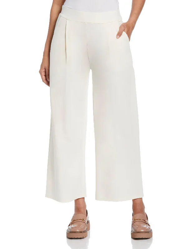 Ponte Knit Pull-On Crop Pant