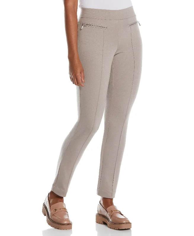 Ponte Knit Slim Leg Pant - Comfort Fit