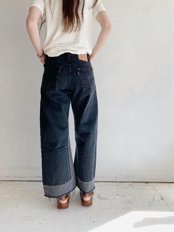 reworked culotte in vintage black