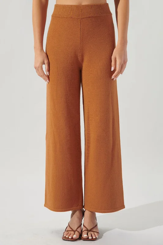 Dallas Cropped Straight Leg Sweater Pants